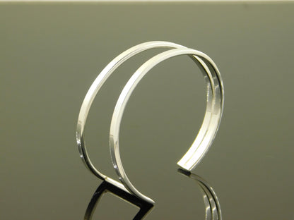 Contemporary Bracelet – Designer Cuff Bracelet, AG950 Silver Bangle