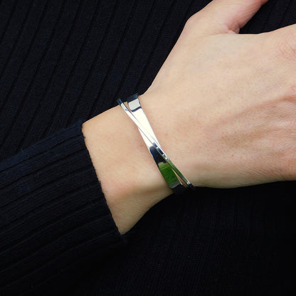Cuff Bracelet for Women: Modern Bangle, Double Wristlet