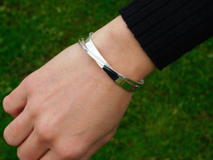 Cuff Bracelet for Women: Modern Bangle, Double Wristlet
