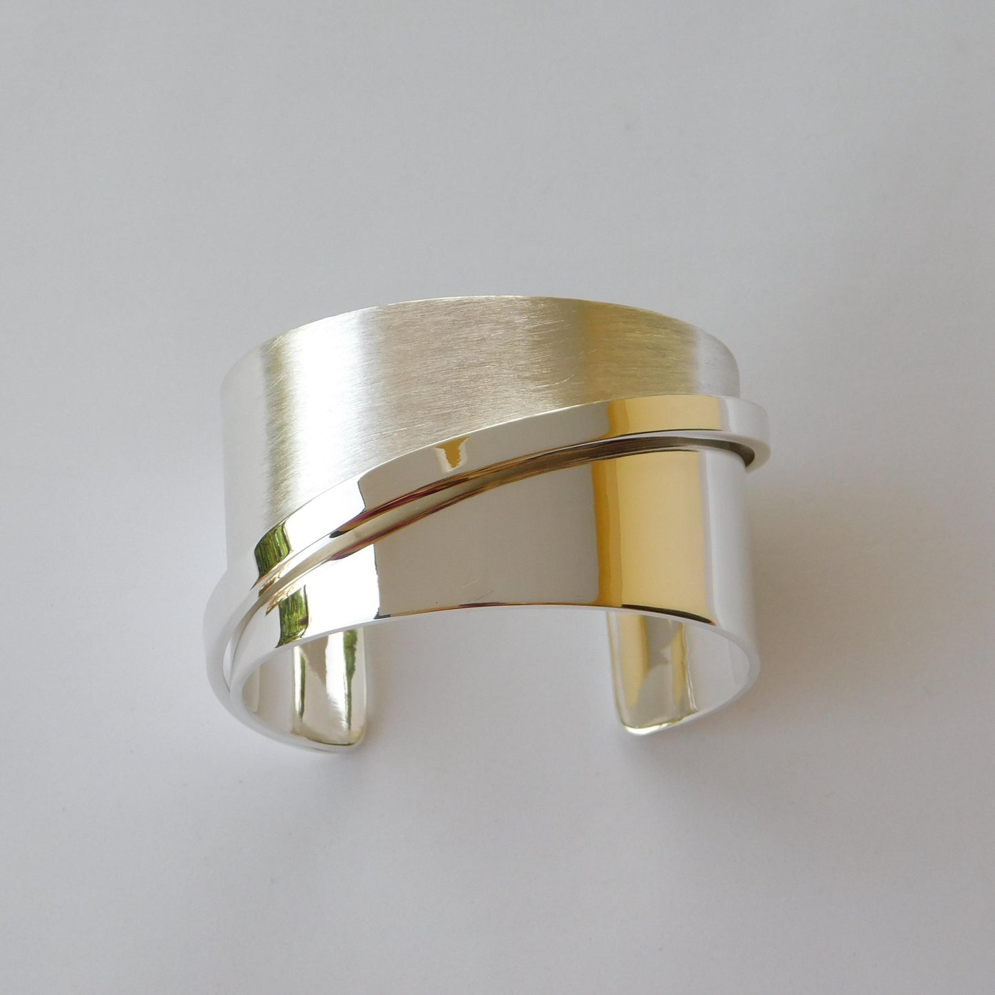 Extra Wide Cuff Bracelet: Heavy Silver Wristlet