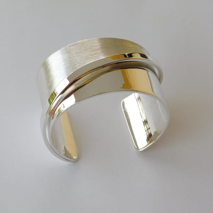 Extra Wide Cuff Bracelet: Heavy Silver Wristlet