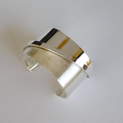 Extra Wide Cuff Bracelet: Heavy Silver Wristlet