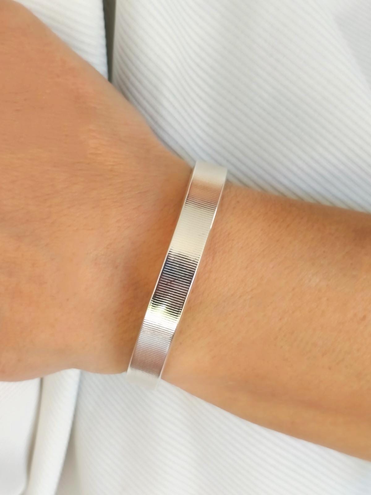 Heavy Cuff Bracelet, Handmade Minimalist Open Bangle, Statement Jewelry