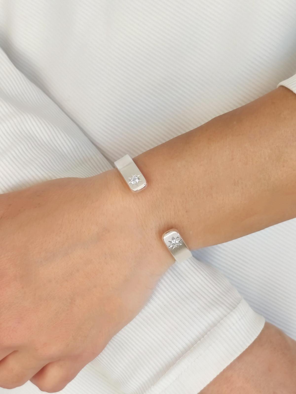 Heavy Cuff Bracelet, Handmade Minimalist Open Bangle, Statement Jewelry