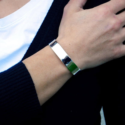Simple Cuff Bracelet – Wristlet for Men and Women, AG950 Silver Bangle