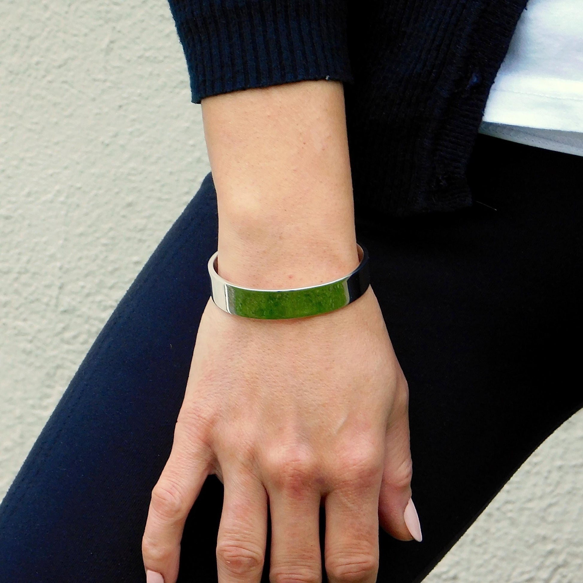 Simple Cuff Bracelet – Wristlet for Men and Women, AG950 Silver Bangle