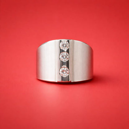 Wide Band Statement Ring – Modern Silver Ring For Women