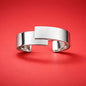 Wide Cuff Bracelet – Wristlet for Men and Women, AG950 Silver Brushed Bangle