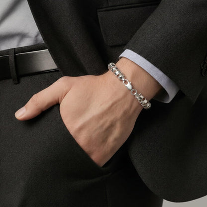 Bracelet for Men and Women: Spiral Cuff, Modern Minimalist Jewelry, Adjustable Statement Bracelet, Artisan Silver Gift