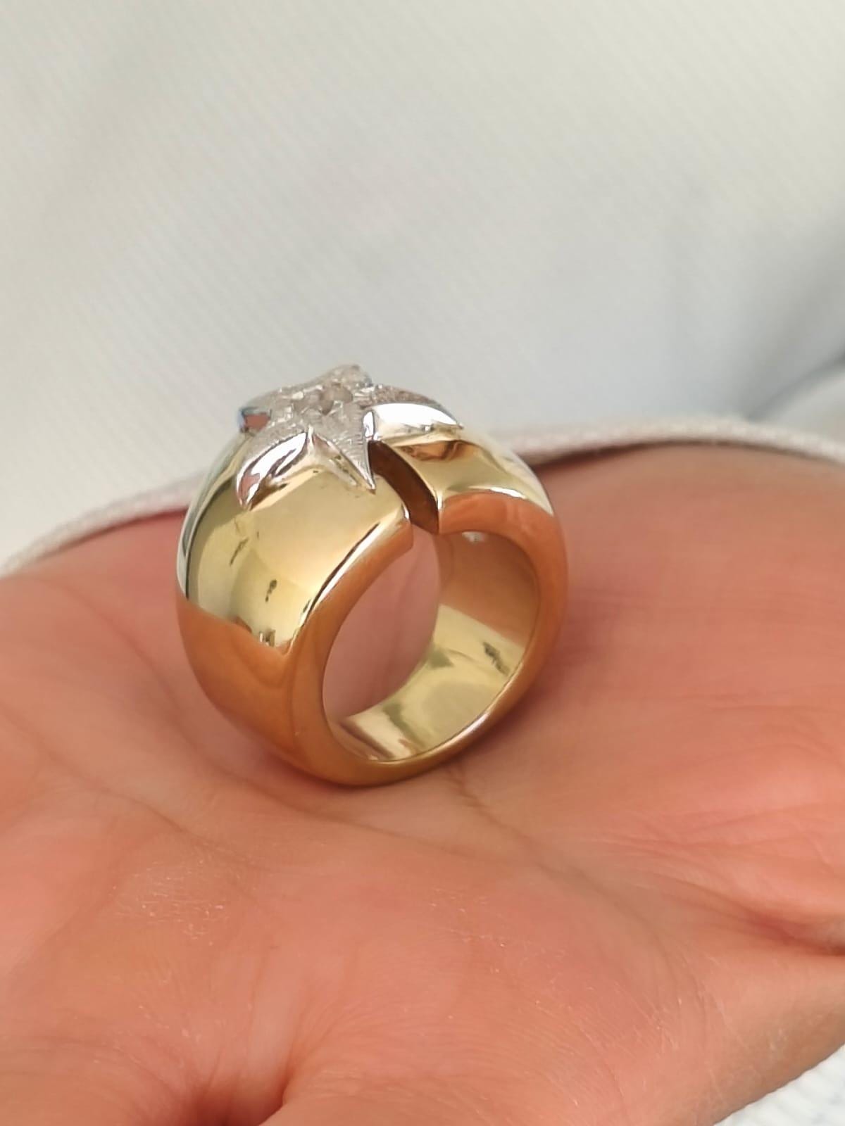 Star ring: Statement Ring, Modern Minimalist Wide Band Jewelry, Stardust