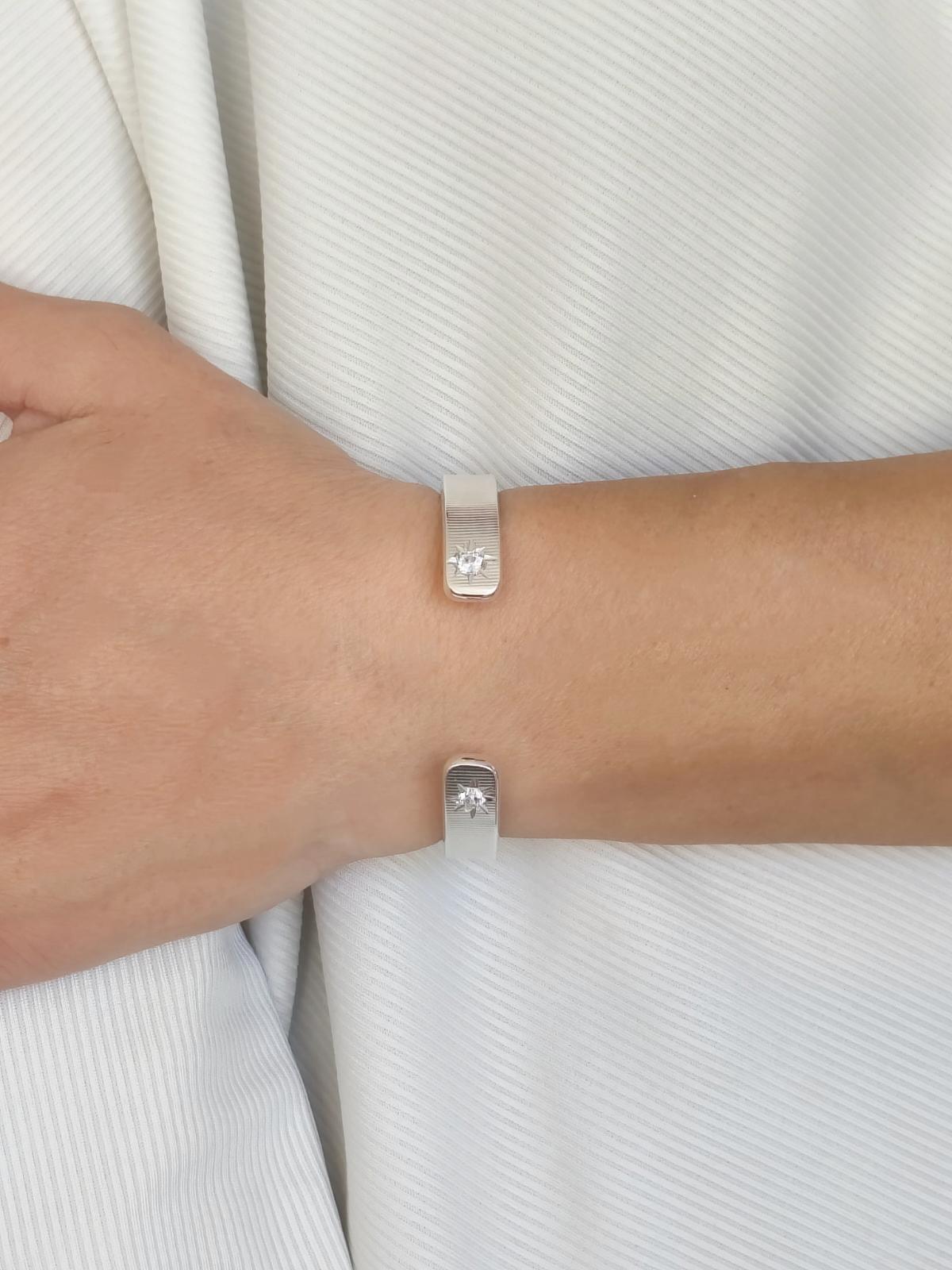 Heavy Cuff Bracelet, Handmade Minimalist Open Bangle, Statement Jewelry