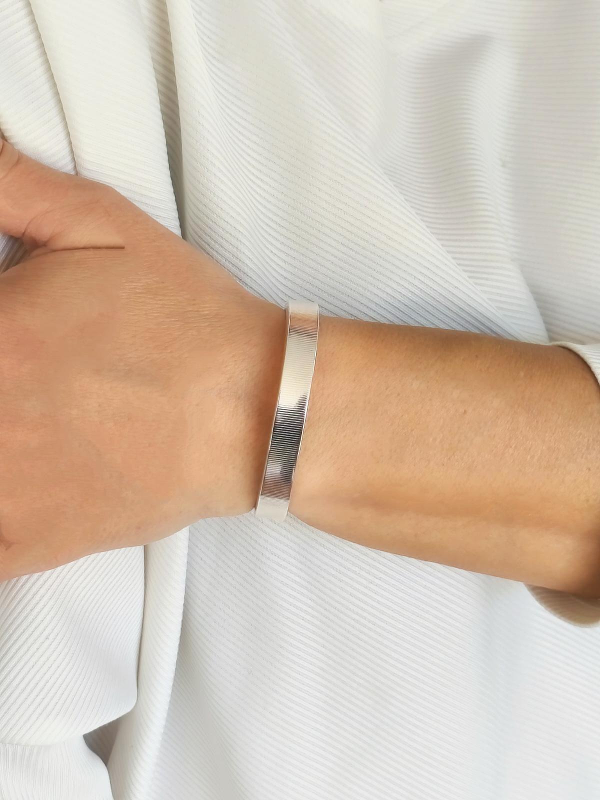 Heavy Cuff Bracelet, Handmade Minimalist Open Bangle, Statement Jewelry