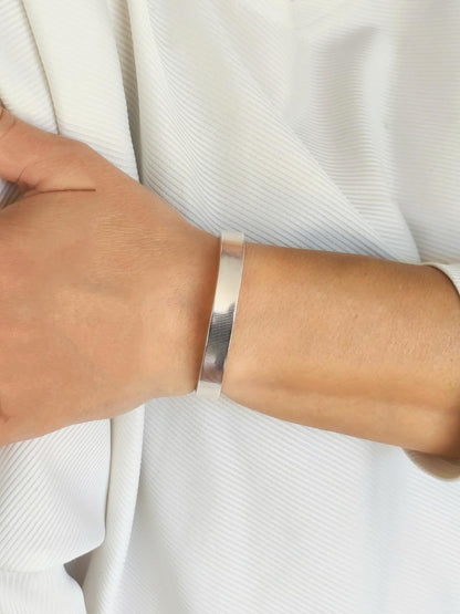 Heavy Cuff Bracelet, Handmade Minimalist Open Bangle, Statement Jewelry