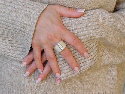 Wide Band Statement Ring – Modern Silver Ring For Women