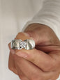 Promise Ring Pink Moissanite: Statement Ring for Women, Moissanite Solitaire, Tension Setting Engagement jewelry