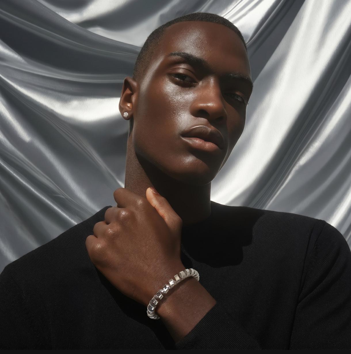 Bracelet for Men and Women: Spiral Cuff, Modern Minimalist Jewelry, Adjustable Statement Bracelet, Artisan Silver Gift