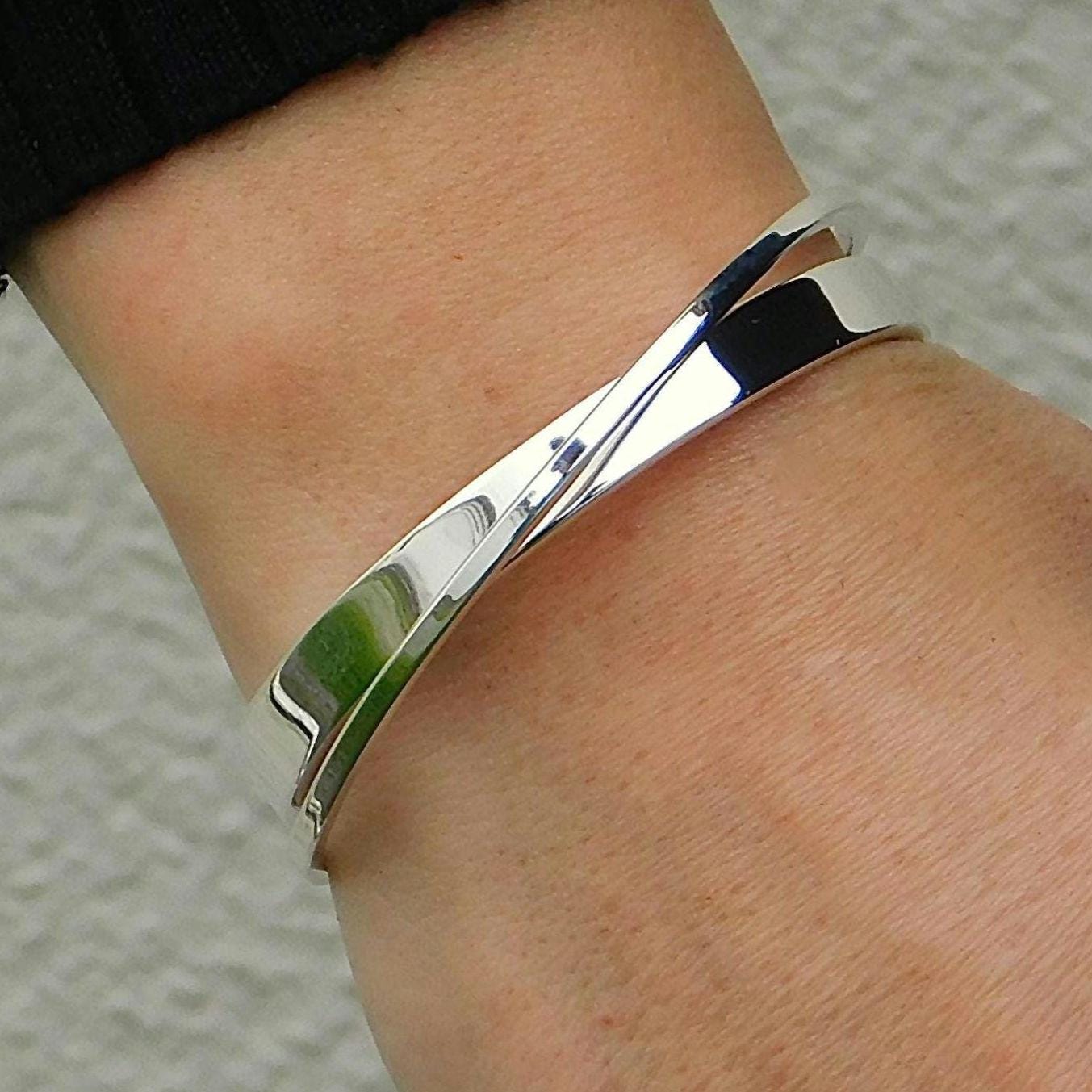 Cuff Bracelet for Women: Modern Bangle, Double Wristlet