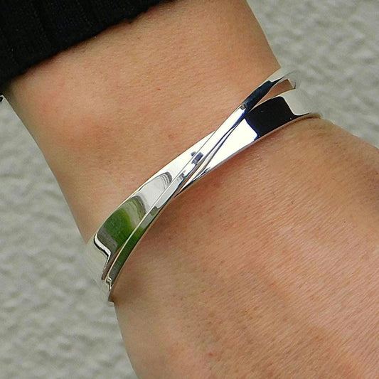 Cuff Bracelet for Women: Modern Bangle, Double Wristlet