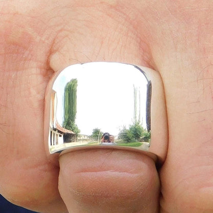 Heavy Band Ring: Chunky Wedding Band, Statement Jewelry
