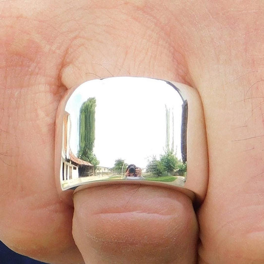 Heavy Band Ring: Chunky Wedding Band, Statement Jewelry